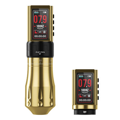 بطاريات مزدوجة بيع بالجملة أحدث آلة وشم رقمية بشاشة رقمية لاسلكية وشم بندقية مع ضربة قابل للتعديل